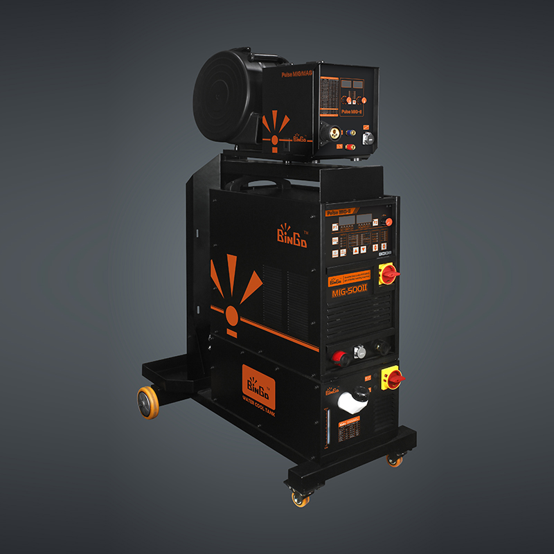 Inverted dual pulse MIG/MAG gas shielded welding machine