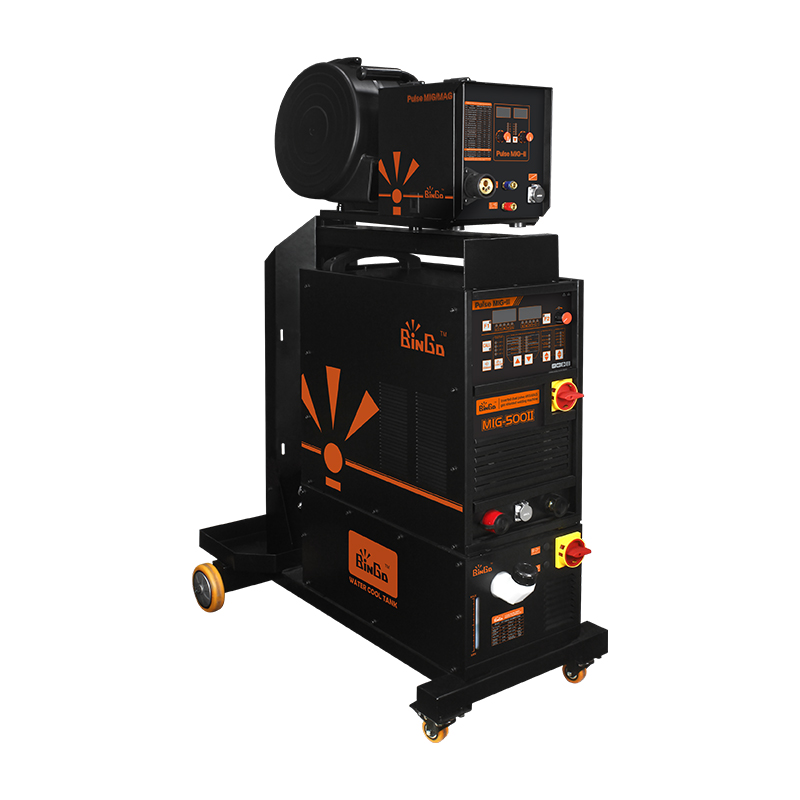 Inverted dual pulse MIG/MAG gas shielded welding machine